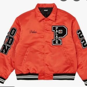 PALACE Men's Bold Orange Varsity Jacket